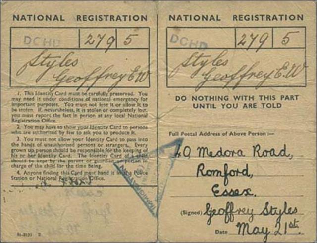 1939年發行的一張身份證