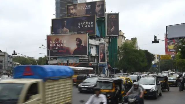 Hindistan'da Netflix bilboardları.