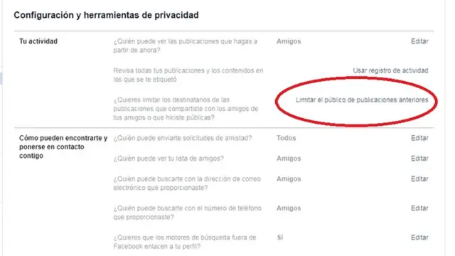 Configuración de privacidad