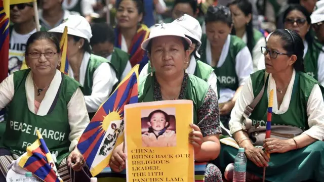 2019 में नई दिल्ली में तिब्बती प्रदर्शन करते हुए