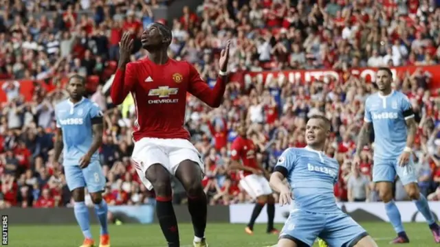 Paul Pogba ayaa dhowr jeer isku deyay inuu goolal dhaliyo