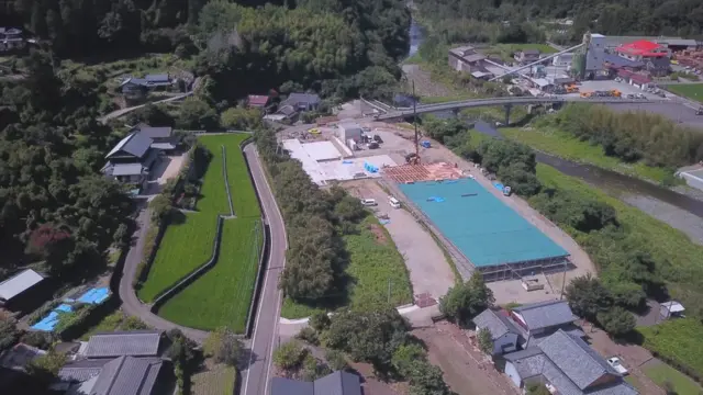 The school site under construction