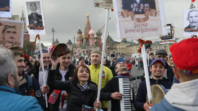 Празднованин Дня Победы в Москве