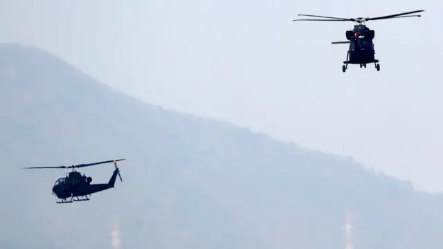 5일 경기 양주시 일대에서 합동참모본부 주관으로 북한 무인기 침투 상황 대응 방공훈련이 진행되고 있다. 이날 훈련에는 육군 지상작전사령부, 수도방위사령부, 항공사령부와 공군작전사령부 등이 참여했다