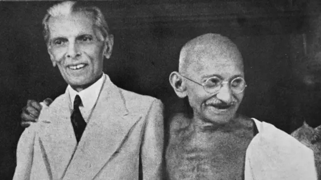 محمد علی جناح کے ساتھ گاندھی