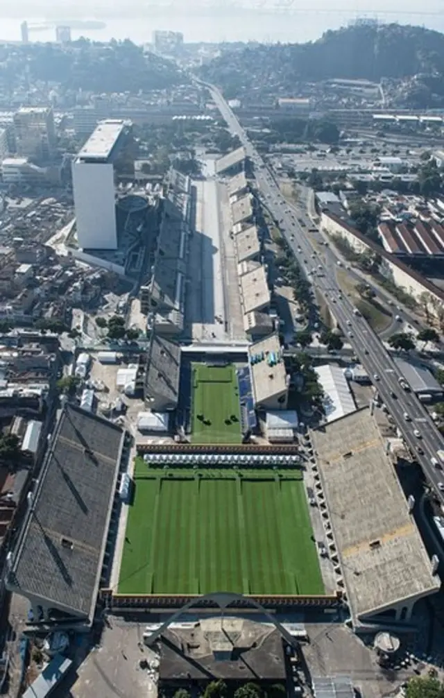 Vista aérea do Sambódromo