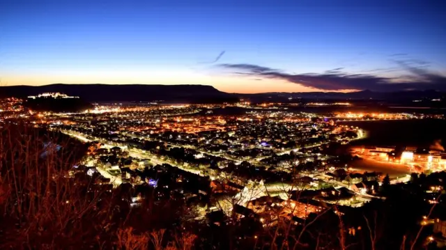 View from Wallace Monument across Stirling.