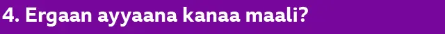ergaan ayyanaa kanaa kami