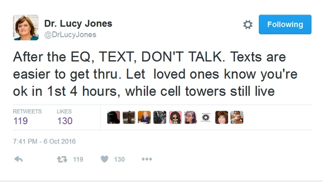 Mensaje de Twitter de la exjefa del USGS