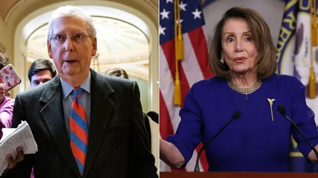 Nancy Pelosi y Mitch McConnell