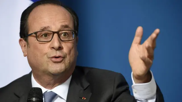 O presidente da França, François Hollande