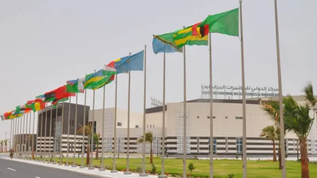 Le centre de conférence où doit se tenir le 31e sommet de l'Union africaine à Nouakchott.