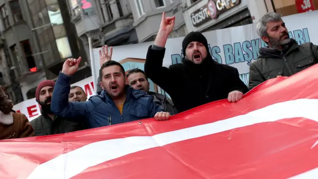 Kayseri saldırısının ardından düzenlenen protestolar.