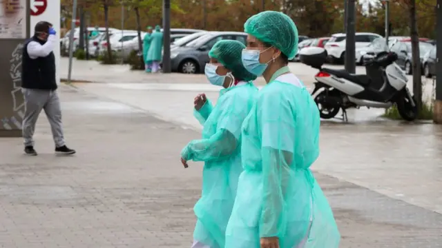 Trabajadoras de la salud en España.