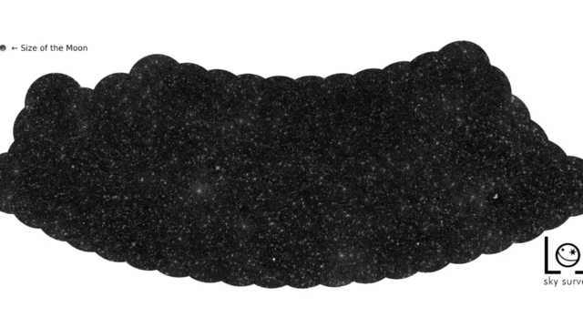 แผนที่แสดงตำแหน่งของหลุมดำ 25,000 แห่งที่ใจกลางดาราจักร