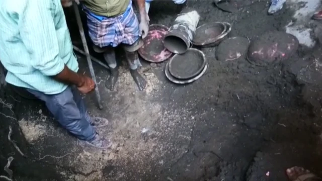 కోటలో తవ్వకాలు జరుగుతున్న ప్రాంతం