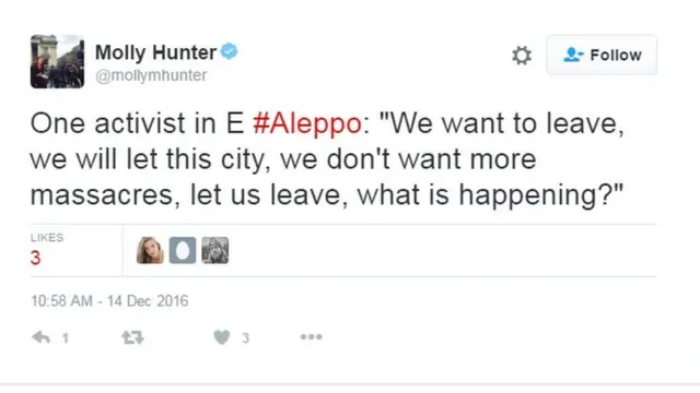 ABC müxbiri Molly Hunter-in paylaşdığı tvit