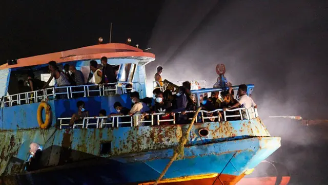 Thousands of migrants attempt to cross the Mediterranean from north African countries to Europe every year (file photo)