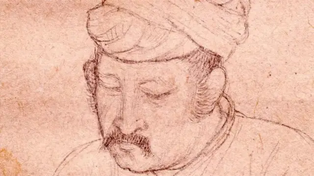 সম্রাট আকবরের একটি স্কেচ