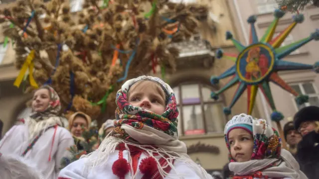 Вертеп у центрі Львова, 6 січня