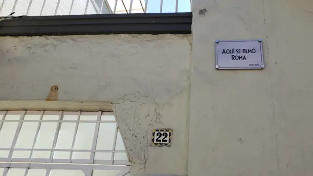 Fachada de la casa en la que se filmó Roma.