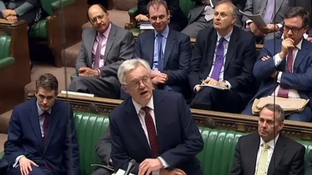 David Davis, secretario del Brexit, habla ante la Cámara de los Lores