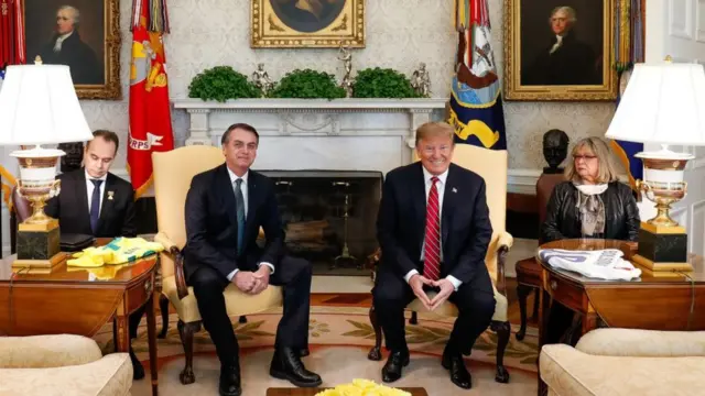 Bolsonaro e Trump na Casa Branca