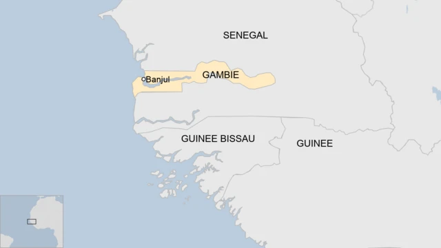 Carte de la Gambie
