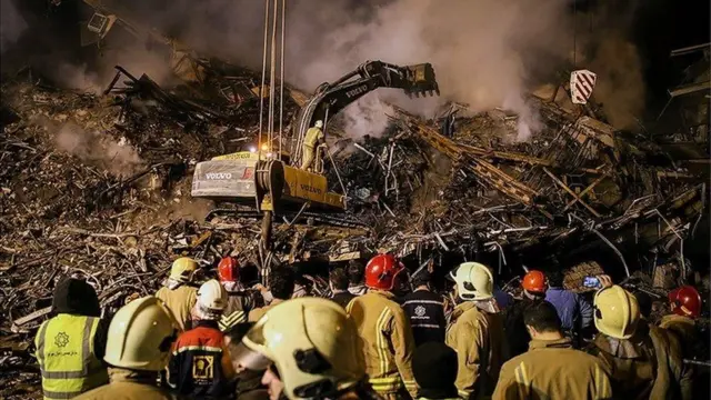 سومین روز عملیات نجات در محل حادثه ساختمان پلاسکو