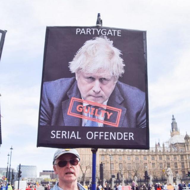Manifestación contra Boris Johnson.