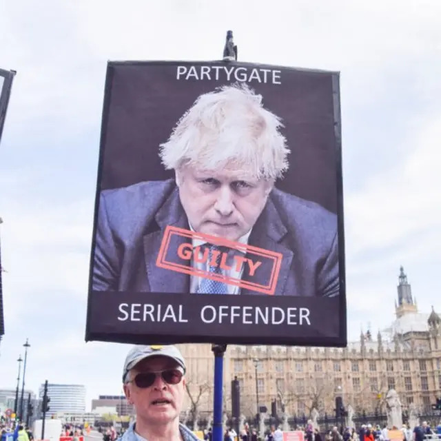 Manifestação contra Boris Johnson