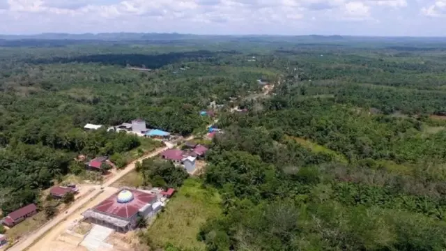 Kondisi wilayah di Sepaku, yang menjadi salah satu lokasi ibu kota baru.
