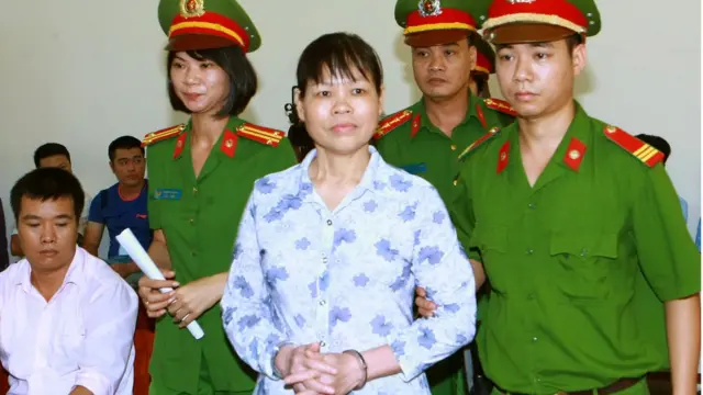 Bà Cấn Thị Thêu trong phiên sơ thẩm hôm 20/09
