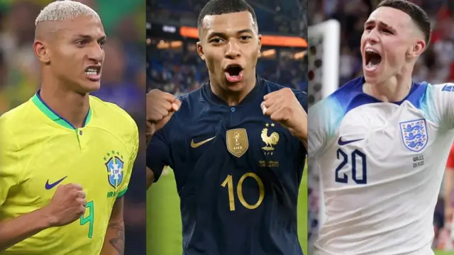 من اليسار.. ريتشارليسون وكيليان مبابي وفيل فودن