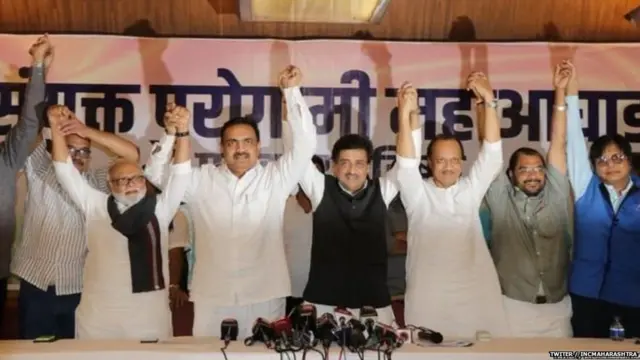 लोकसभा निवडणुकीसाठी काँग्रेस-राष्ट्रवादी काँग्रेसच्या 'संयुक्त पुरोगामी महाआघाडी'ची घोषणा शनिवारी करण्यात आली