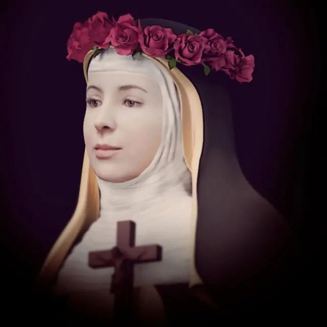 Ilustración del rostro de la santa Rosa de Lima