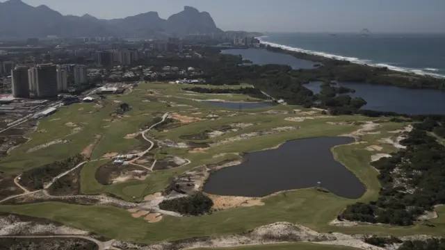 Vista aérea do Campo OlímpicoGolfe no RioJaneiro