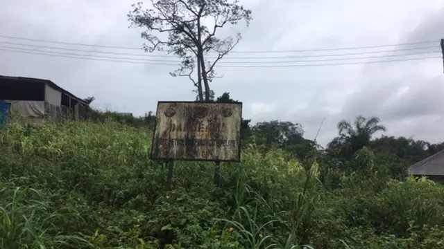 PPMC signboard of di pipeline wey dey pass through di area