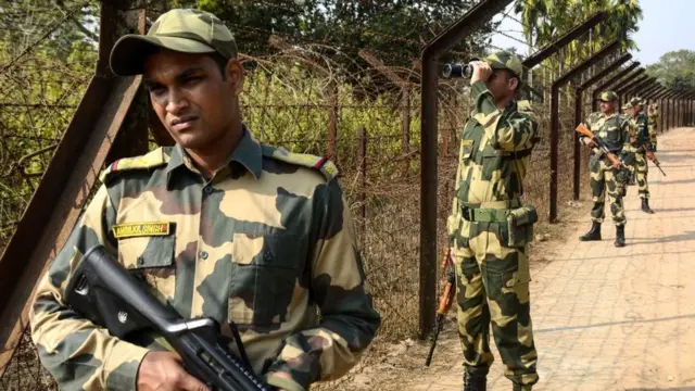 বাংলাদেশ সীমান্তে ভারতীয় বাহিনীর টহল, ২৩-০১-২০১৯।