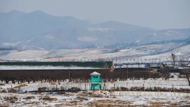 Frontera entre Corea del norte y China en la provincia china de Liaoning.