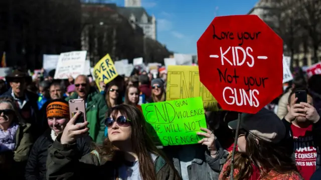 Manifestantes en Washington