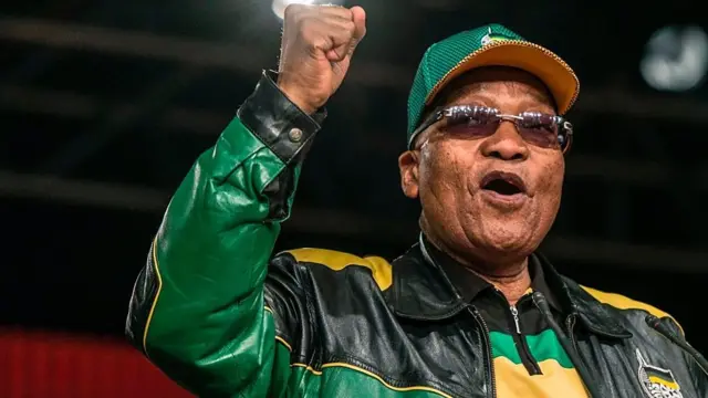 Jacob Zuma at the podium