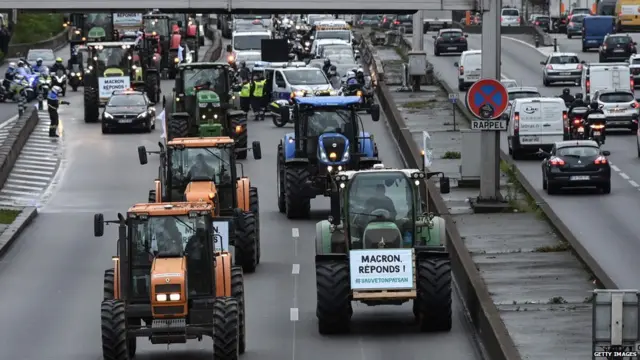 ਫਰਾਂਸ ਵਿਚ ਕਿਸਾਨਾਂ ਦਾ ਮੁਜ਼ਾਹਰਾ