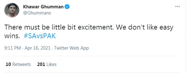 جنوبی افریقہ، پاکستان