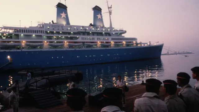 The Achille Lauro in Port Said, after being hijacked (October 1985)