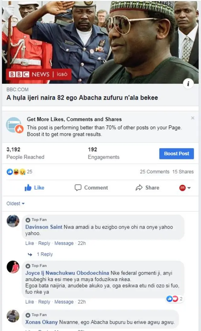 Ihe ndị mmadụ kwuru maka ego Abacha zupụụ