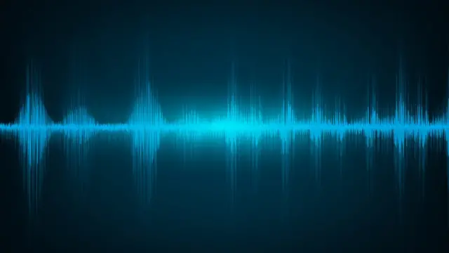 Sound waves from an audio recording