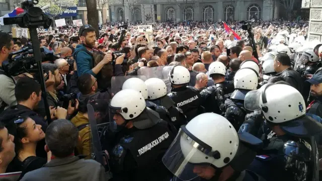 protest građana u Beogradu, 17. mart