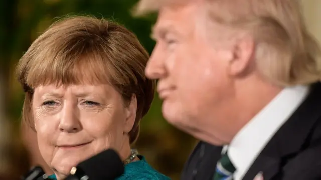 Donald Trump y Angela Merkel