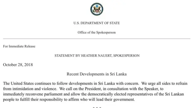 US state department/Twitter